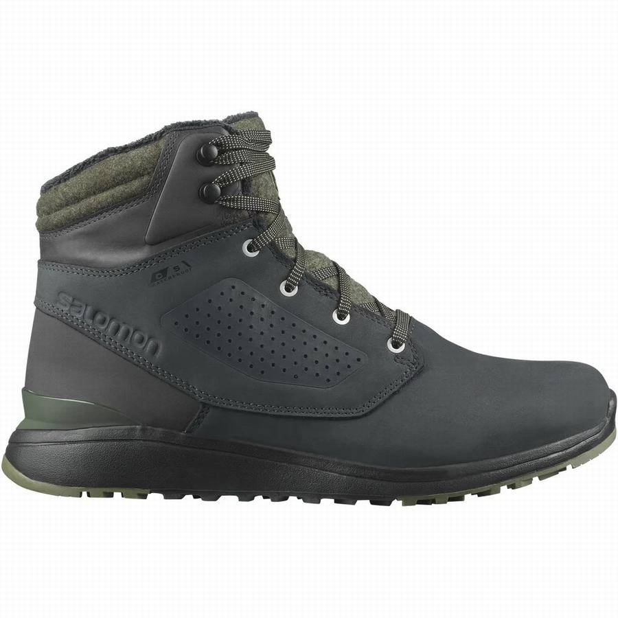 Buty Zimowe Salomon Utility Winter Climasalomon™ Wodoodporne Męskie Czarne/Oliwkowe ||RCK2421KR||